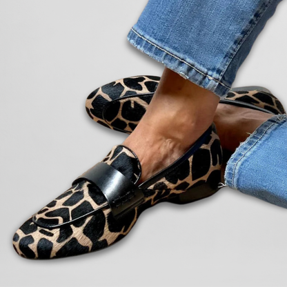 Kathy Leopard Loafers