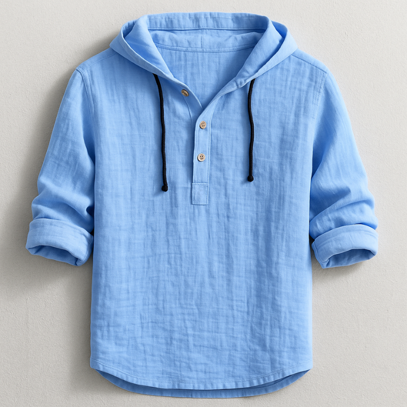 Camiel Linen Hooded Shirt