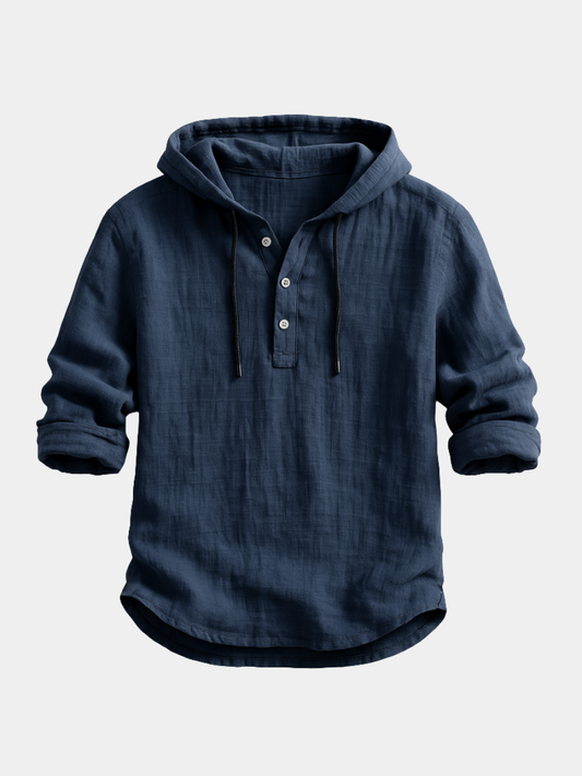 Camiel Linen Hooded Shirt