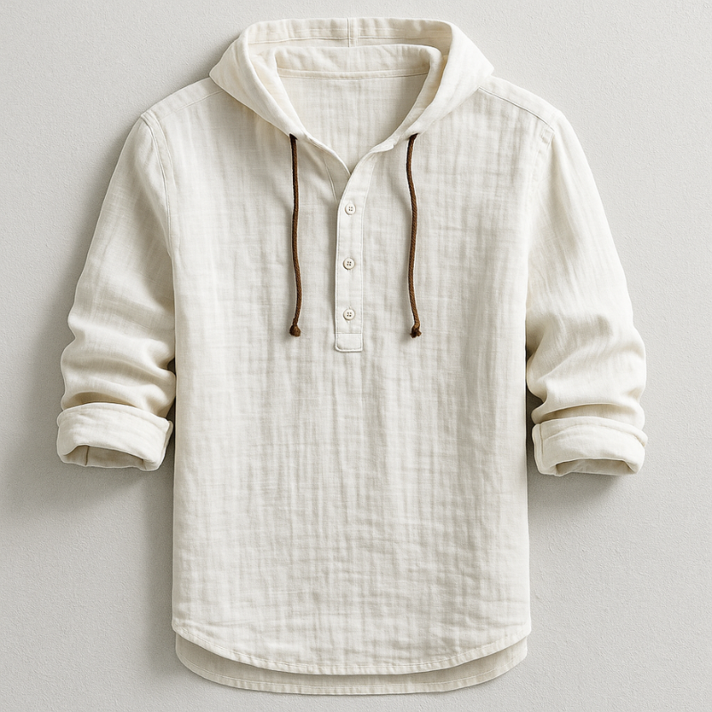 Camiel Linen Hooded Shirt