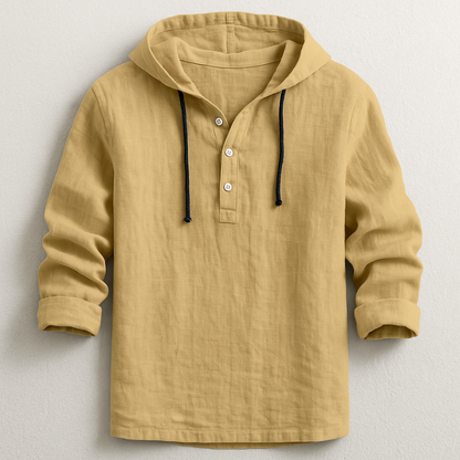 Camiel Linen Hooded Shirt
