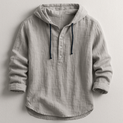 Camiel Linen Hooded Shirt