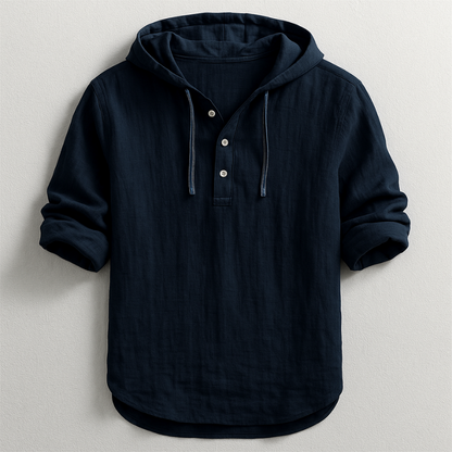 Camiel Linen Hooded Shirt