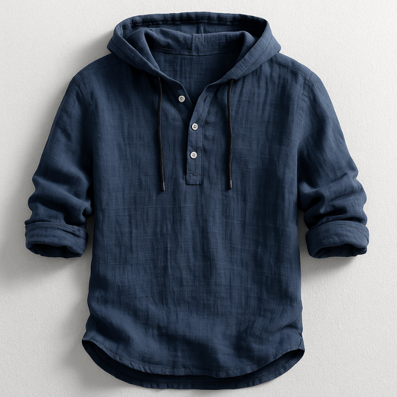 Camiel Linen Hooded Shirt