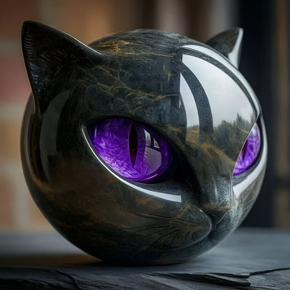 Noiraude Black Cat Stone Sculpture