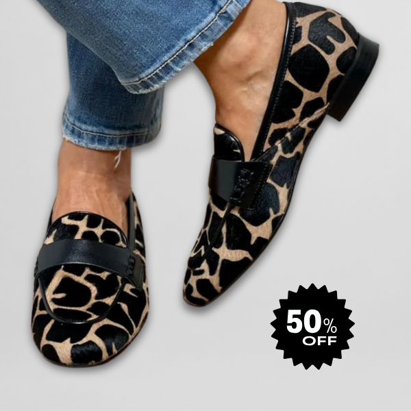 Kathy Leopard Loafers