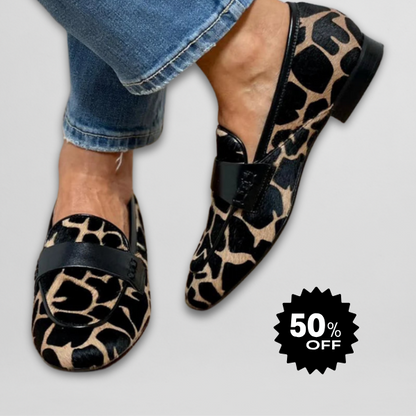 Kathy Leopard Loafers